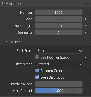 blender hair emission