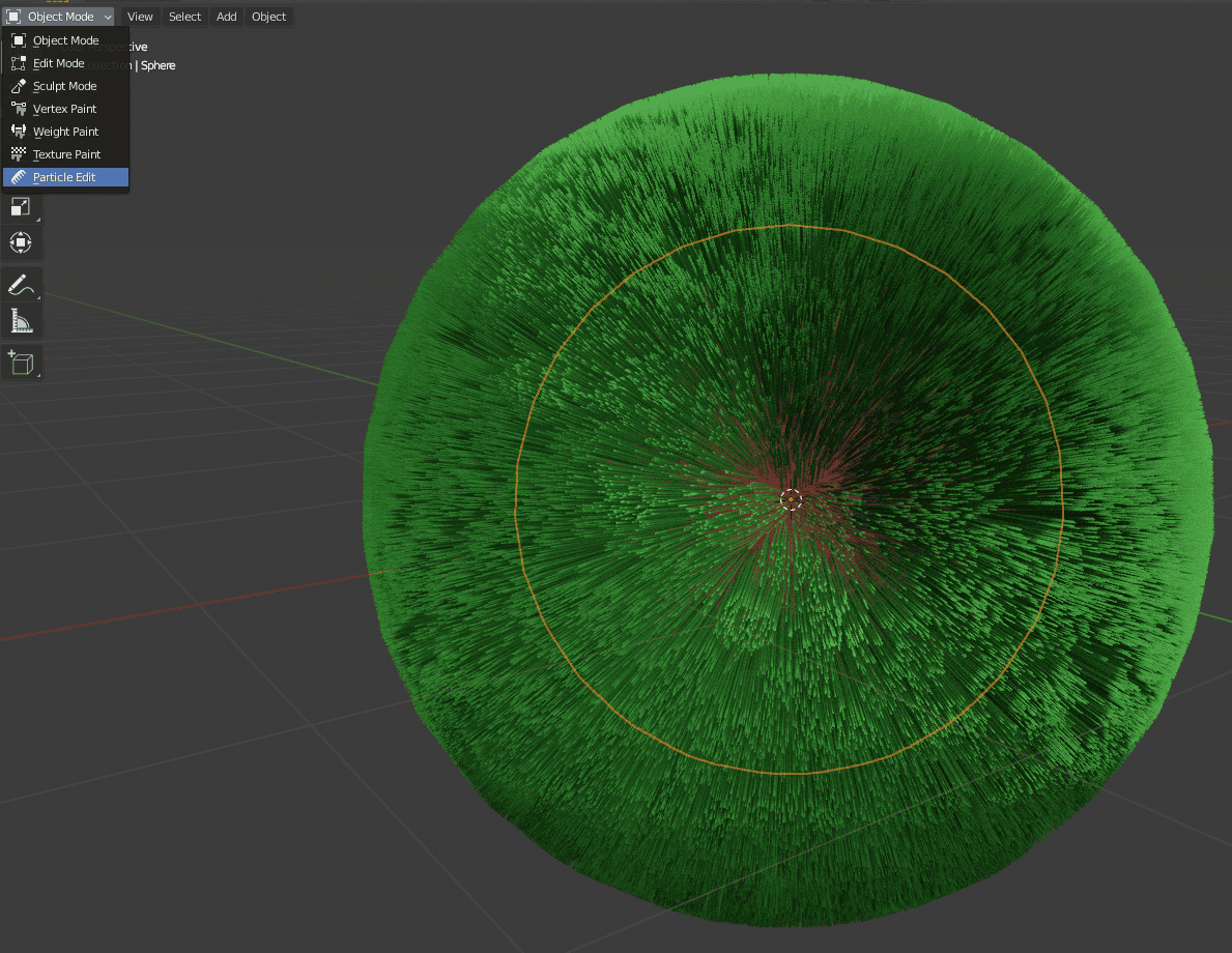 blender hair particle edit