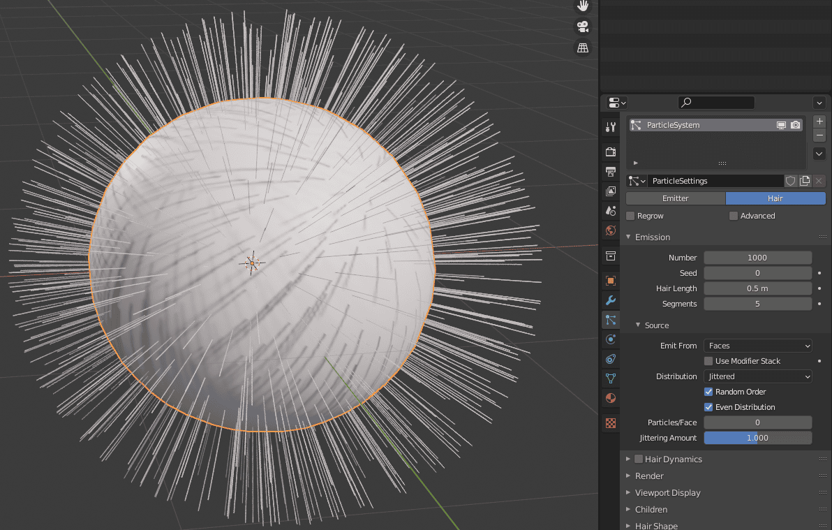 blender hair particle type