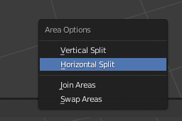blender horizontal split