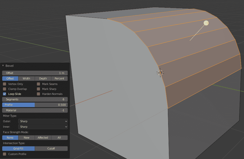 blender increase bevel segments