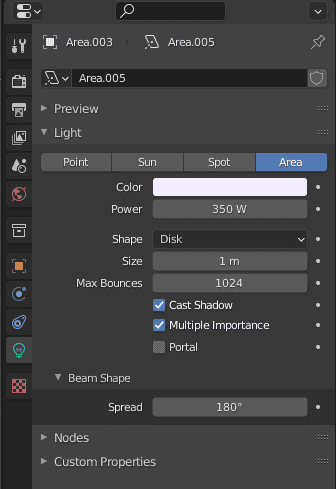 blender lighting fill light