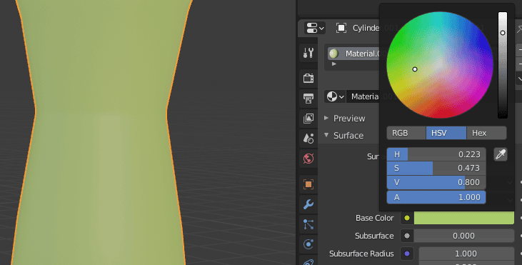 blender materials base color