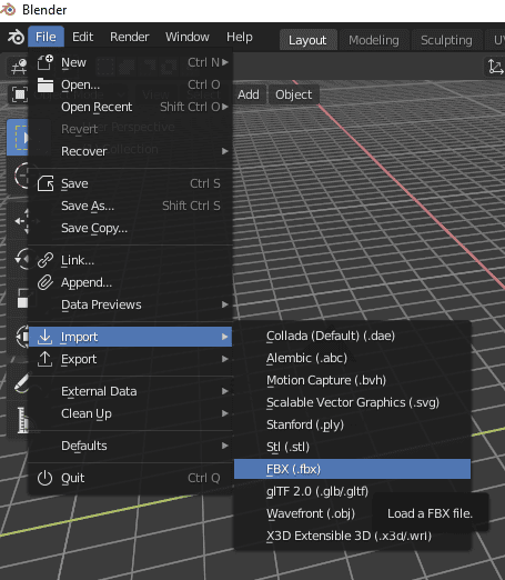 blender open daz fbx file