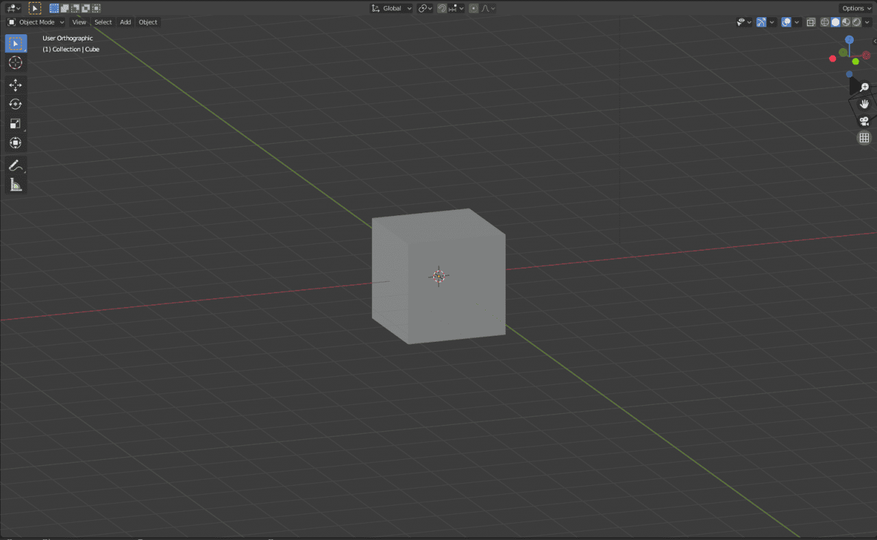 blender orthographic view