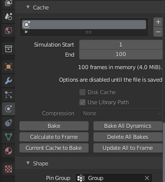 blender physics baking