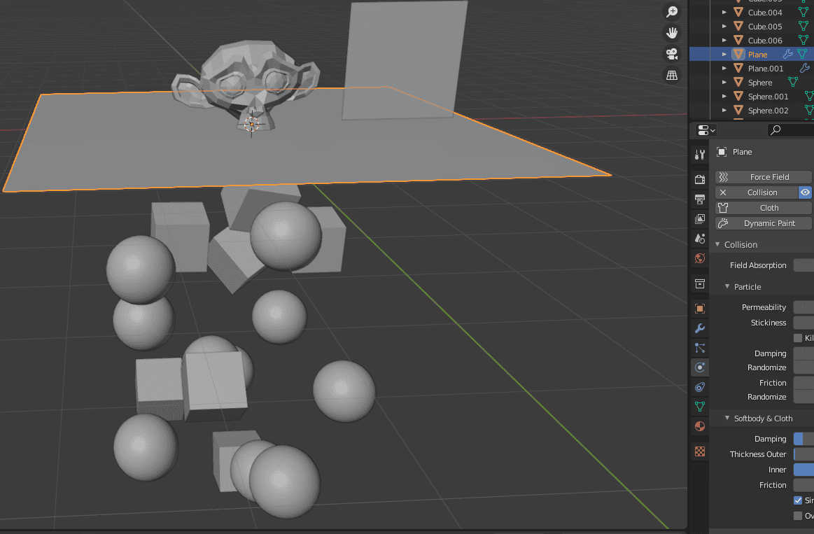 blender physics collision