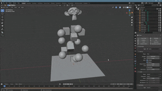 blender physics force field vortex