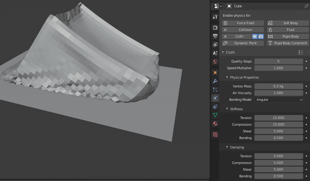 blender physics properties