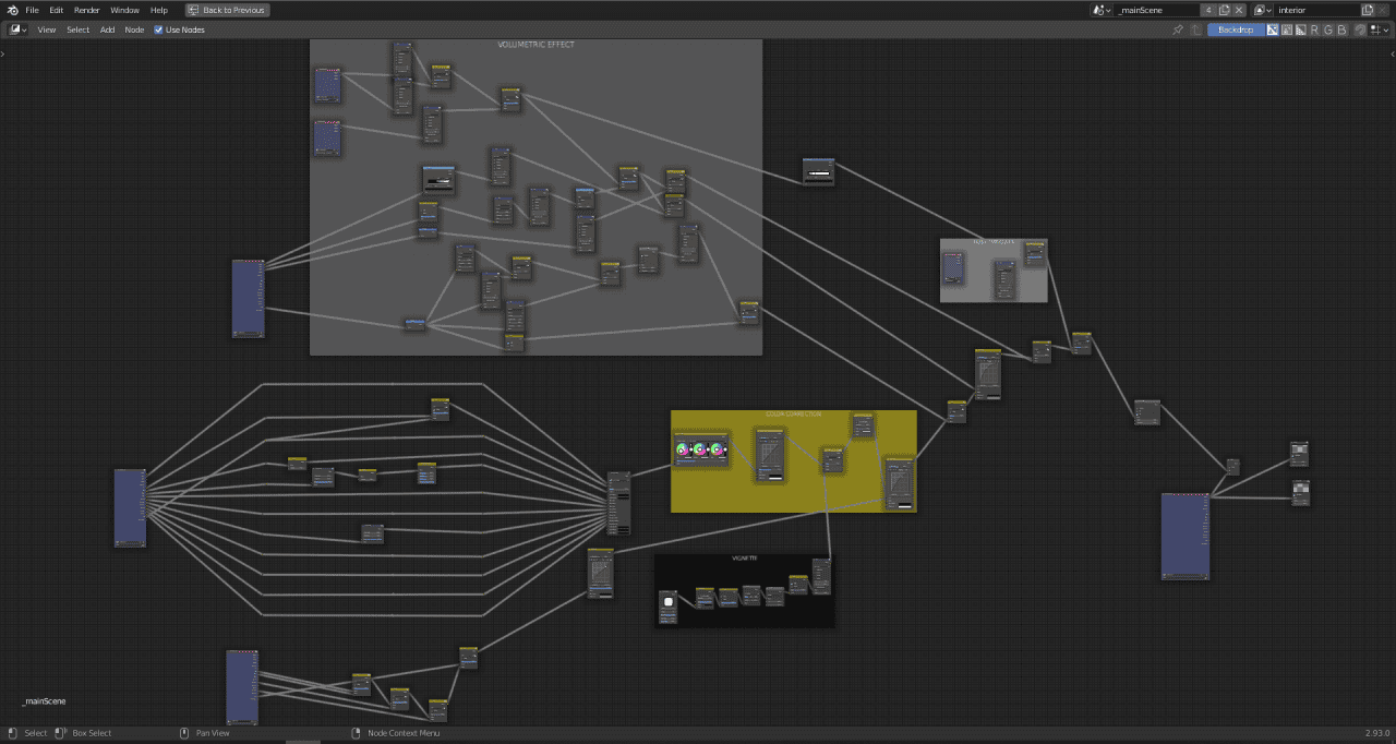 blender post processing classroom setup