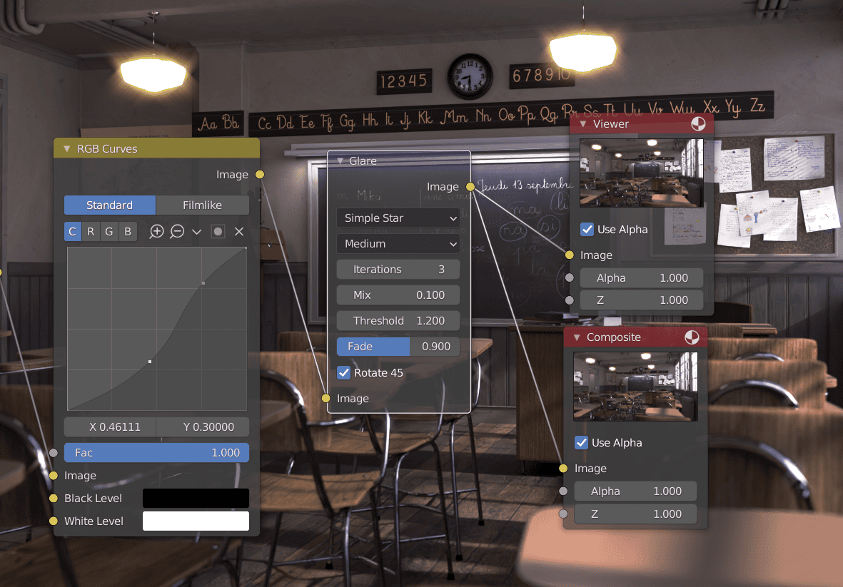 blender post processing glare