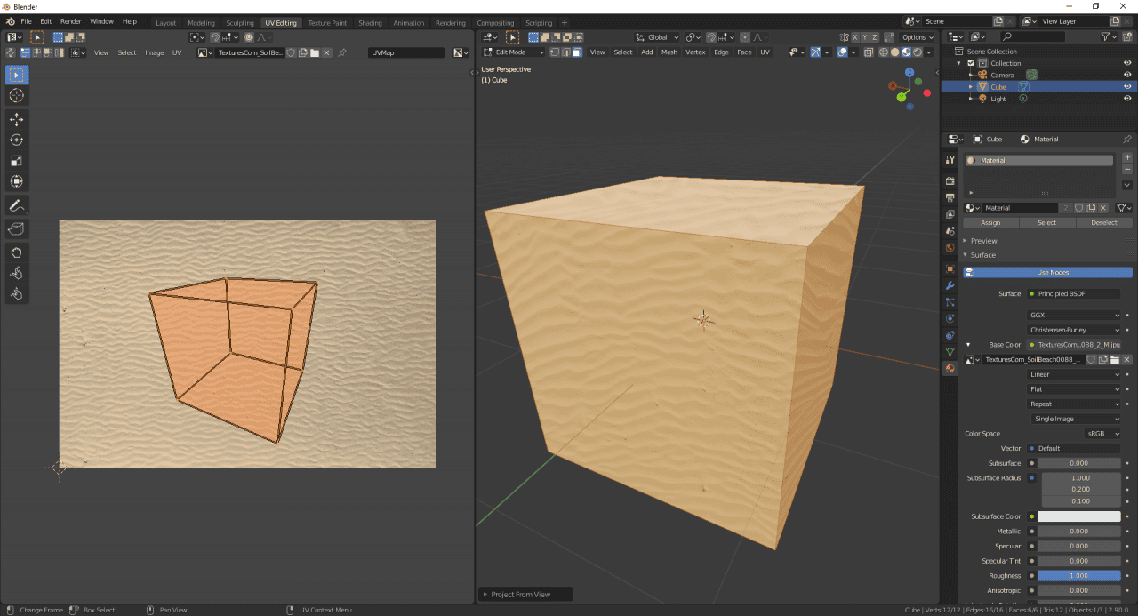blender project from view