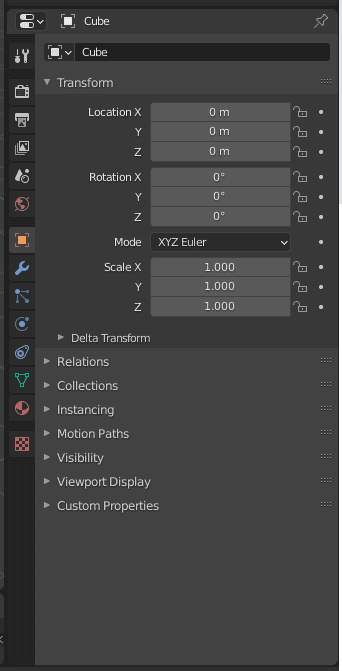 blender properties editor
