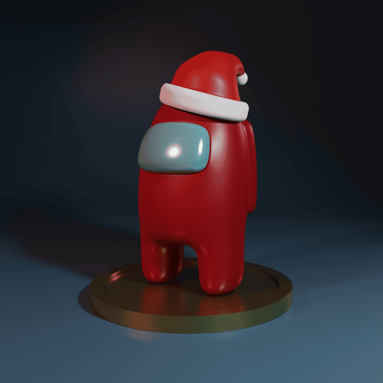 blender render cycles among us christmas season character 3d