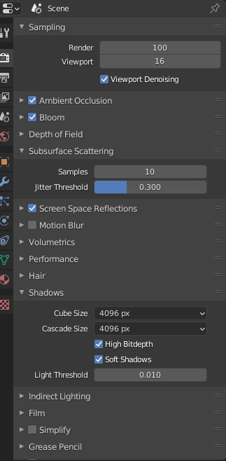 blender render settings eevee