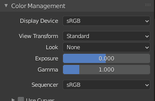 blender rendering color management
