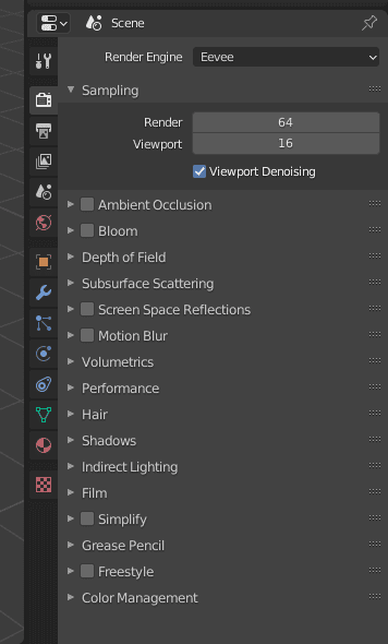 blender rendering eevee settings