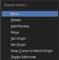 blender repeat history