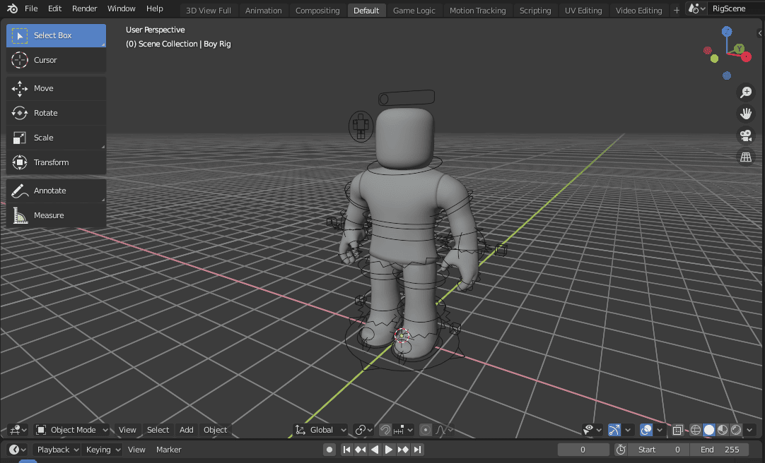 blender roblox character 3d model boy rig