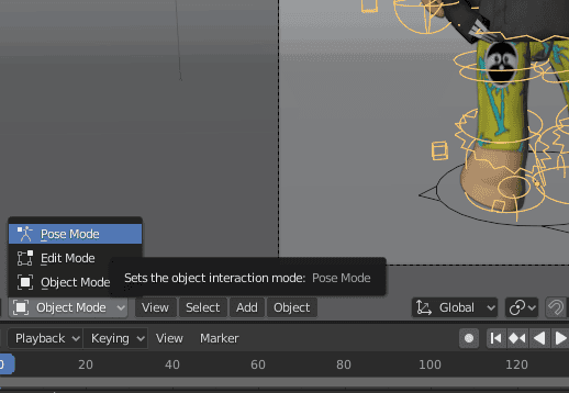 blender roblox character pose mode