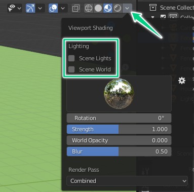blender scene lights