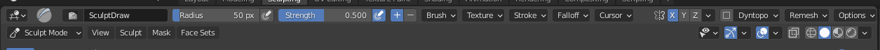 blender sculpting brush settings