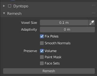 blender sculpting remesh