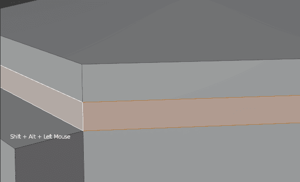 blender selecting face loop