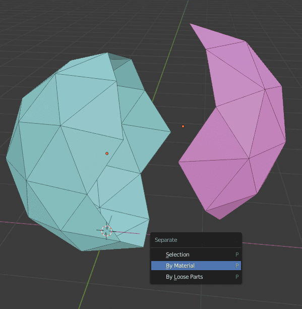 blender separate part of object