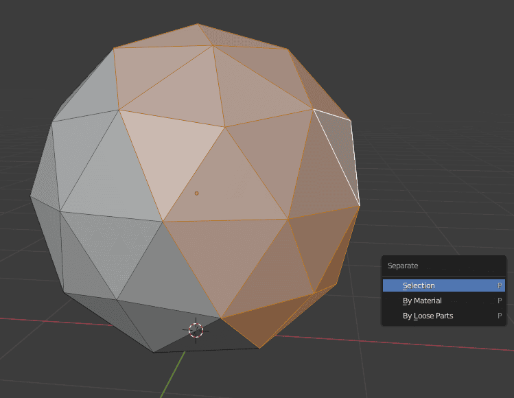 blender separate part of the object