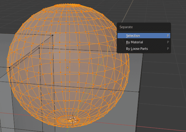 blender separate selection