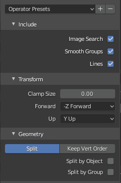 blender settings when importing daz file
