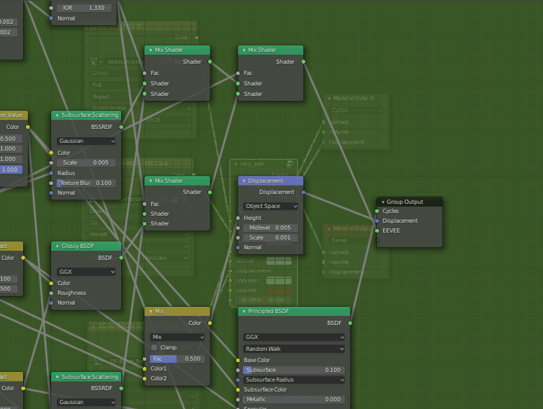 blender shader editor cycles eevee output