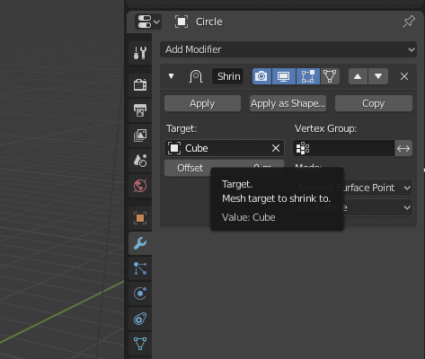 blender shrinkwrap modifier target rocket structure