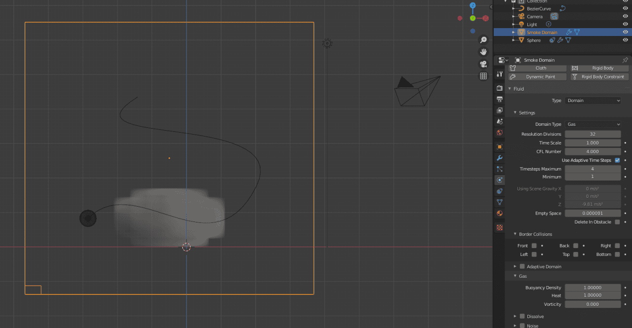 blender smoke effect domain physics properties