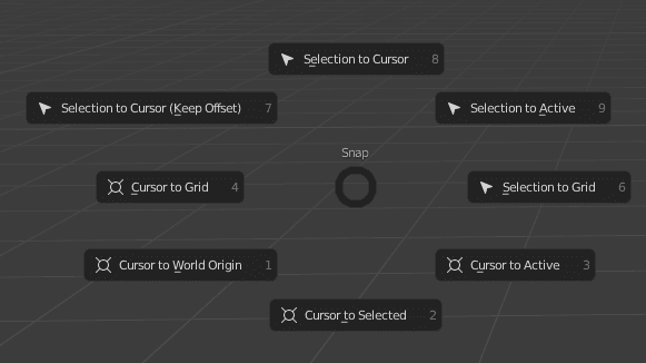 blender snap pie menu