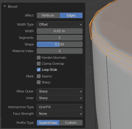 blender subdivision modifier bevel