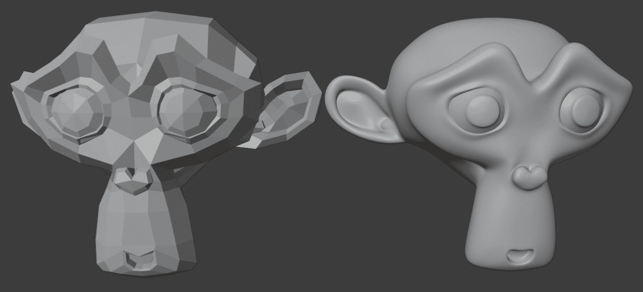 blender suzanne subdivision