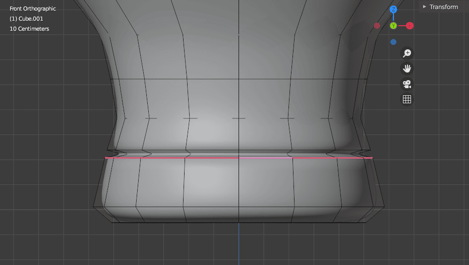 blender tube edge crease metal ring