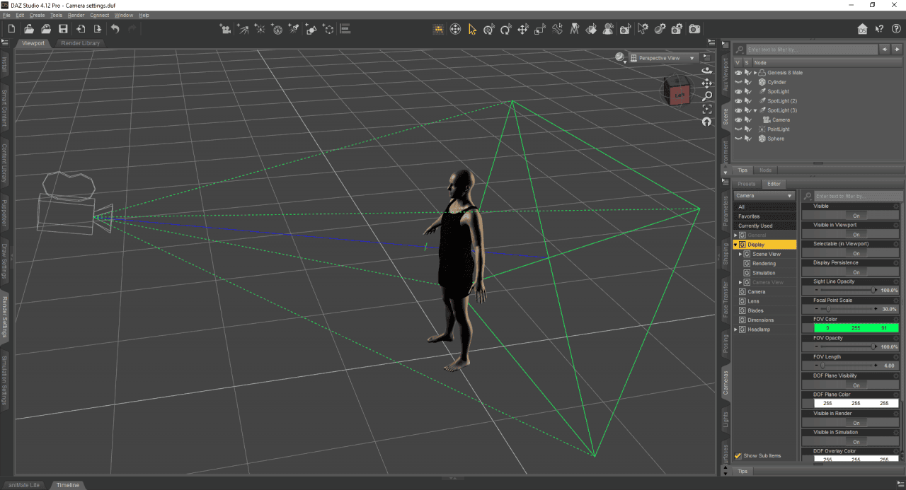 camera wireframe customization