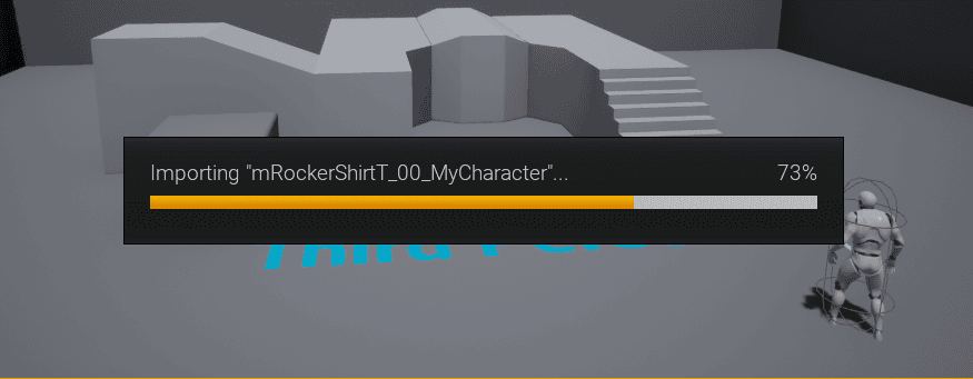 character import to ue4 third person project