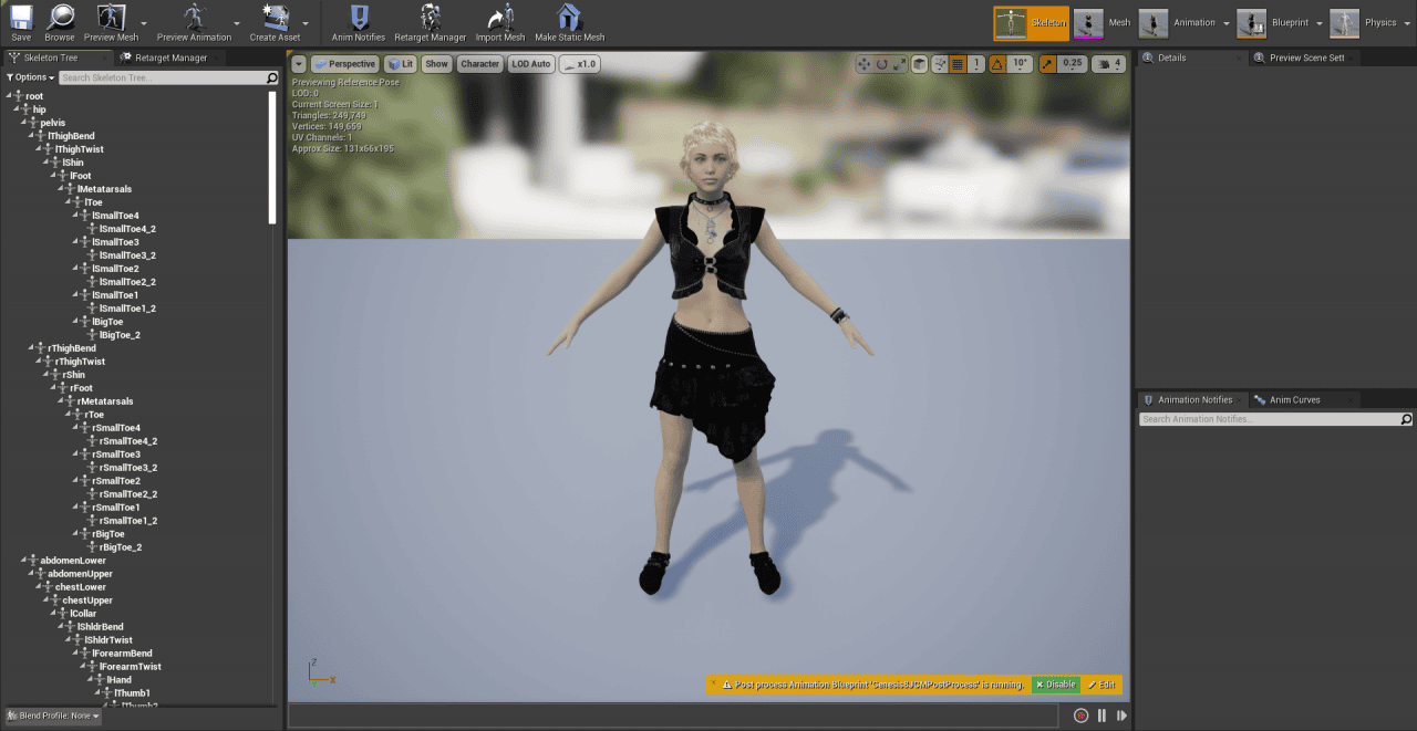 character skeleton window posing