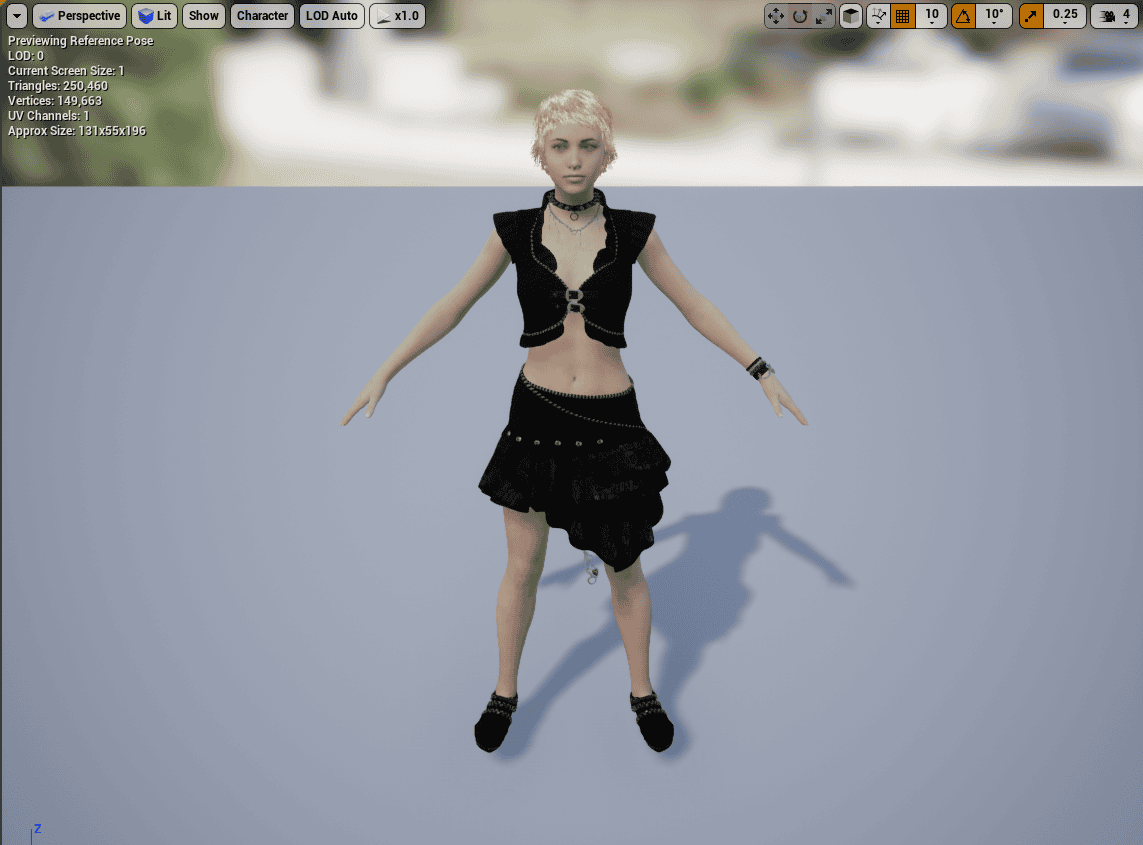 character ue4 visualized