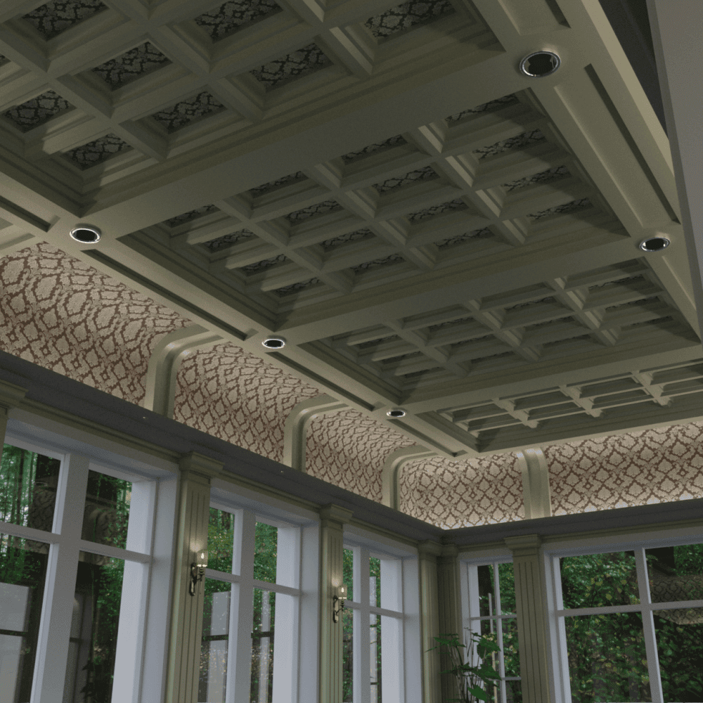 Roof design above the swimming pool 3d model