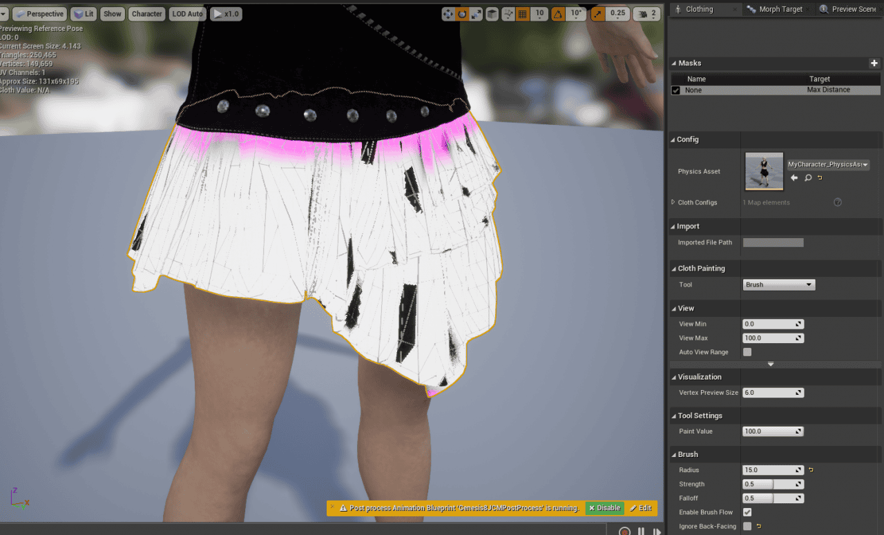 cloth painting view setup