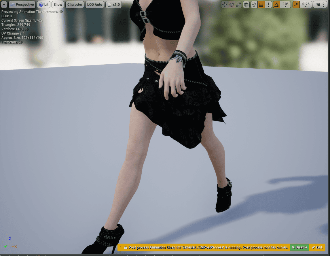 cloth with animations and simulation preview