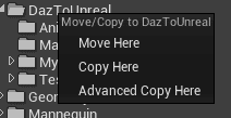 copy or move asset window option
