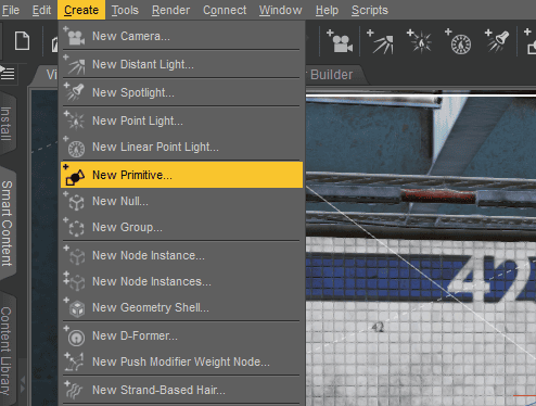 daz 3d create primitive billboard plane