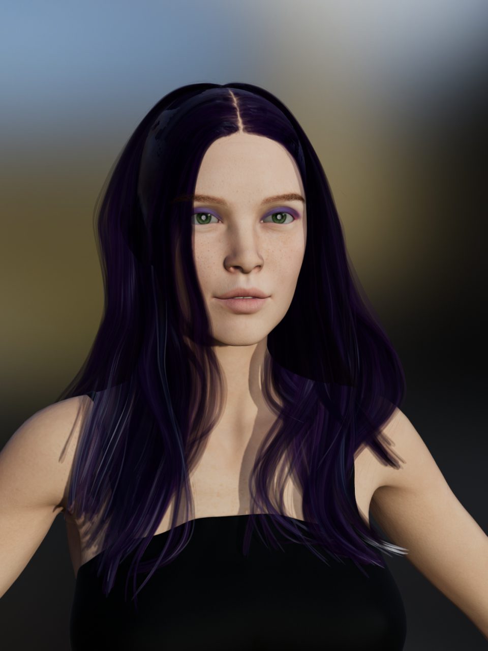 daz 3d female genesis 8 model filament render hair texture