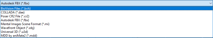animation export formats in daz3d